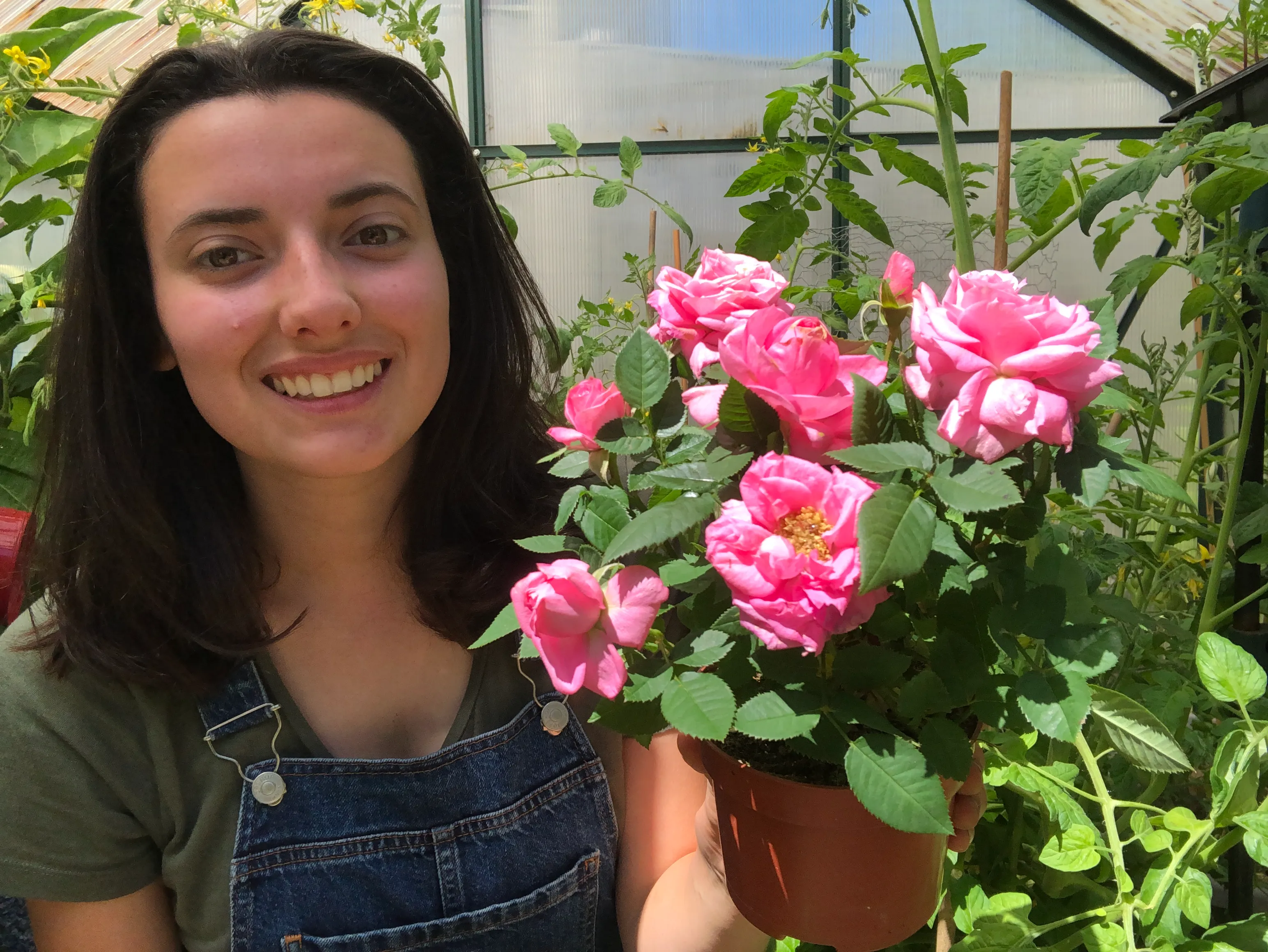 Emily with some flowers